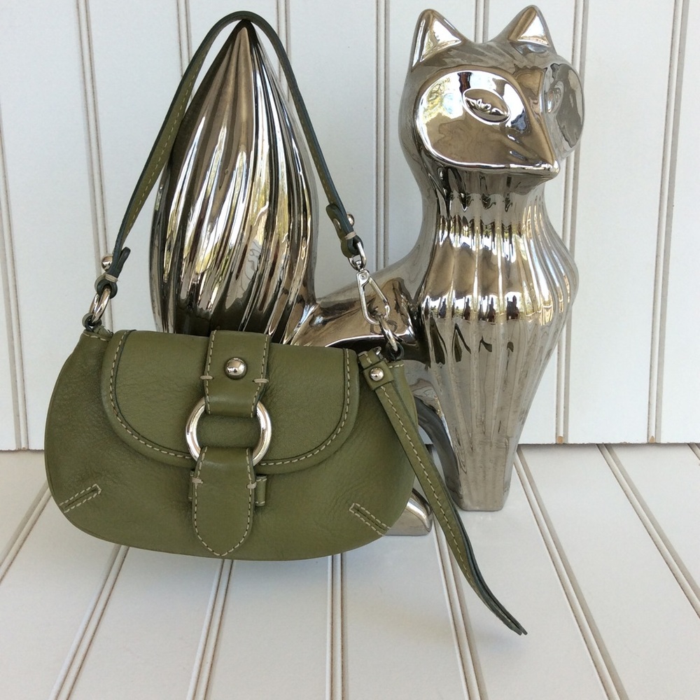 Banana Republic Green Leather Handbag /Wristlet